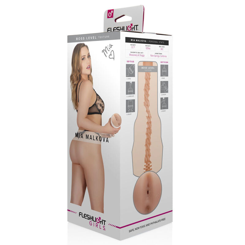Masturbador Masculino Ânus Realístico - Fleshlight Mia Malkova Boss Level