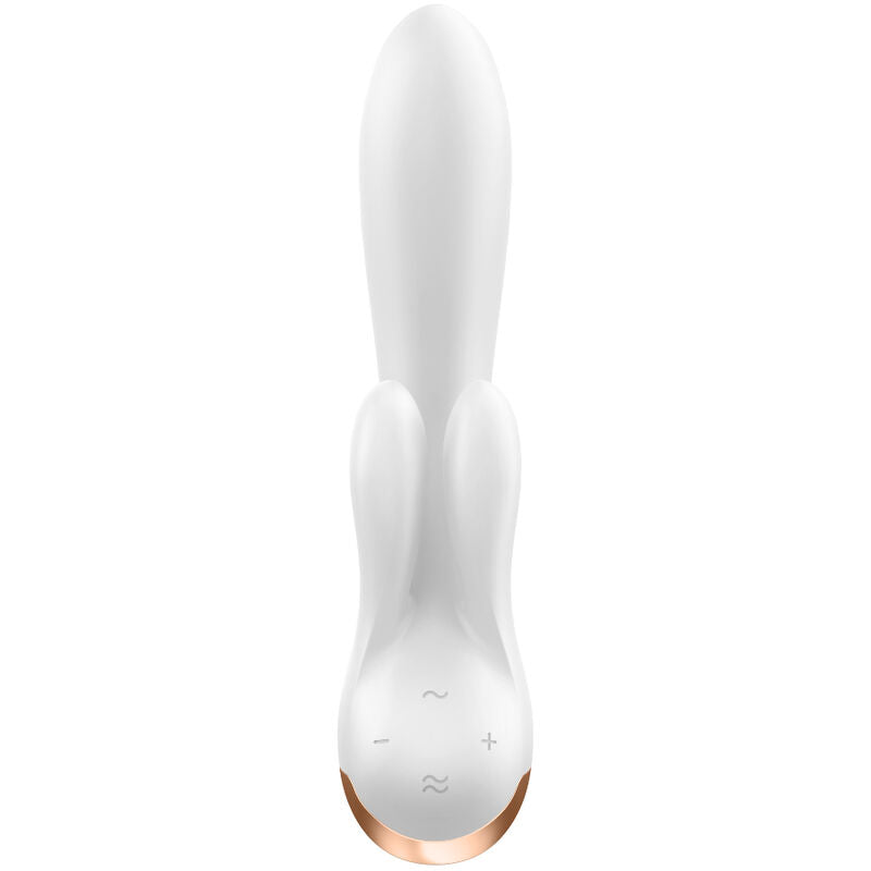 VIBRADOR SATISFYER DOUBLE FLEX com app- BRANCO - sentimentosocultos