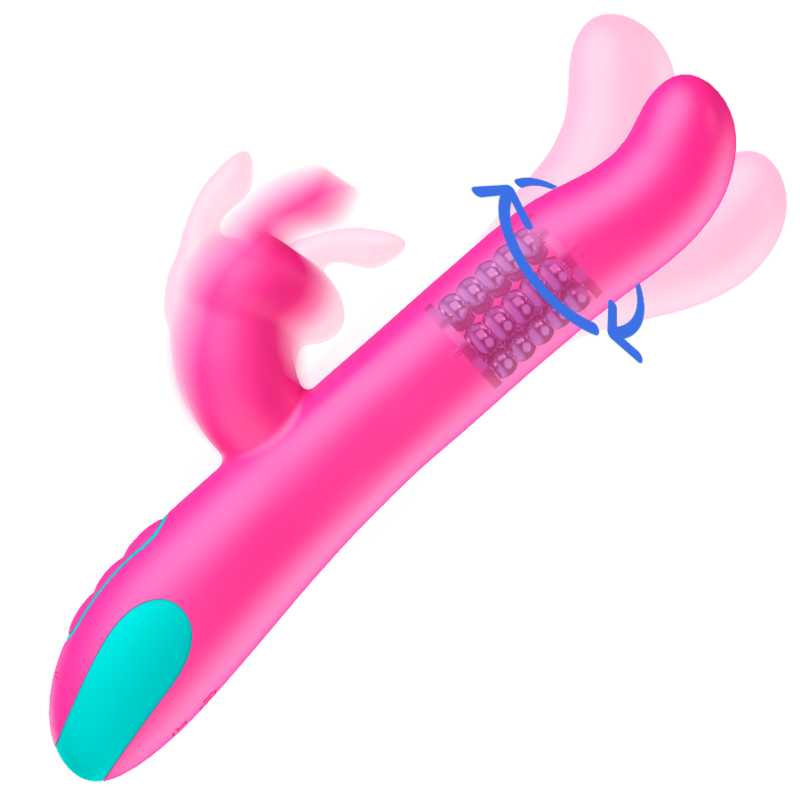 Vibrador e rotador PLUTO RABBIT - HAPPY LOKY - Compatível com tecnologia WATCHME WIRELESS