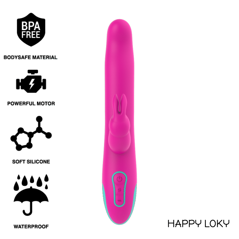 Vibrador e rotador PLUTO RABBIT - HAPPY LOKY - Compatível com tecnologia WATCHME WIRELESS