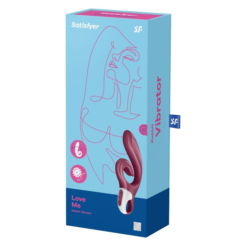 VIBRADOR SATISFYER LOVE ME COELHO - VERMELHO - sentimentosocultos