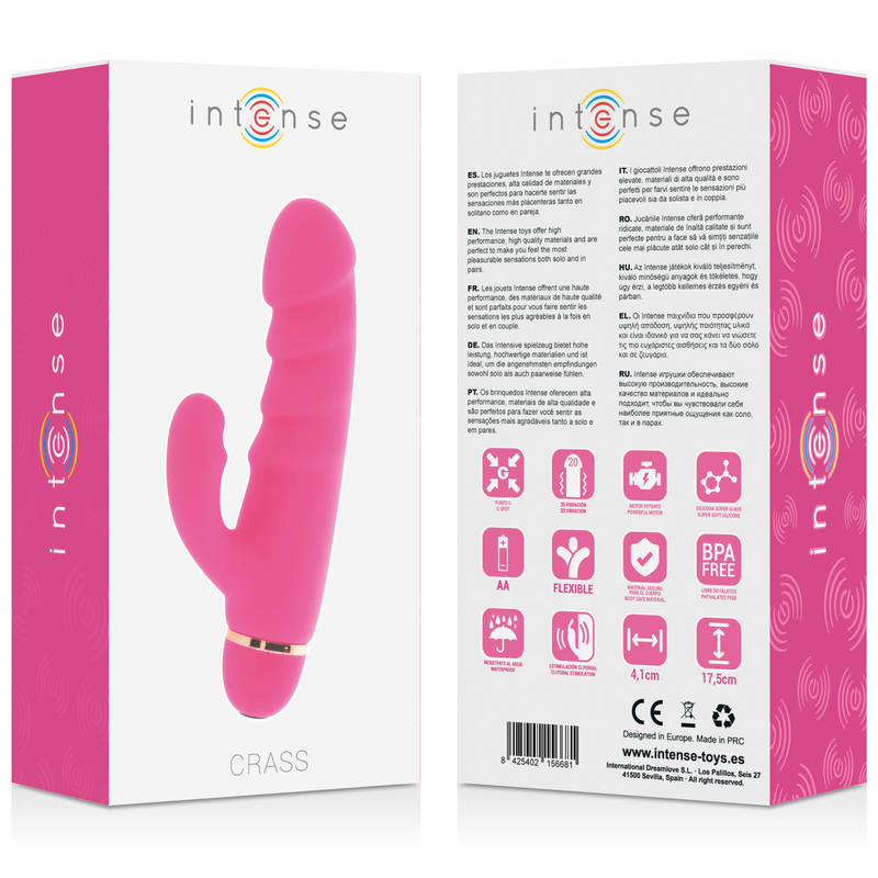 Vibrador Crass 20 velocidades em silicone - INTENSE
