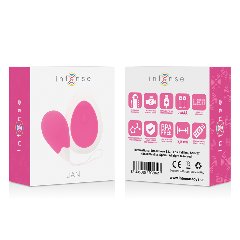 Ovo vibrador com controlo remoto - JAN INTENSE - sentimentosocultos