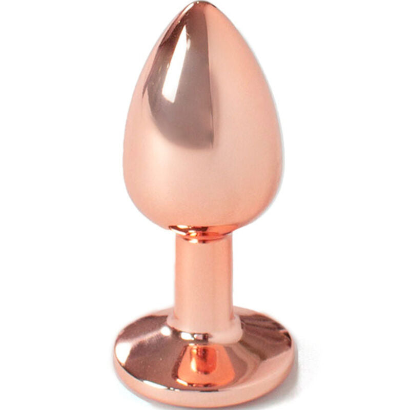 Plug Anal de Metal Rosa Gold - SECRETPLAY - Tamanho S 7 cm