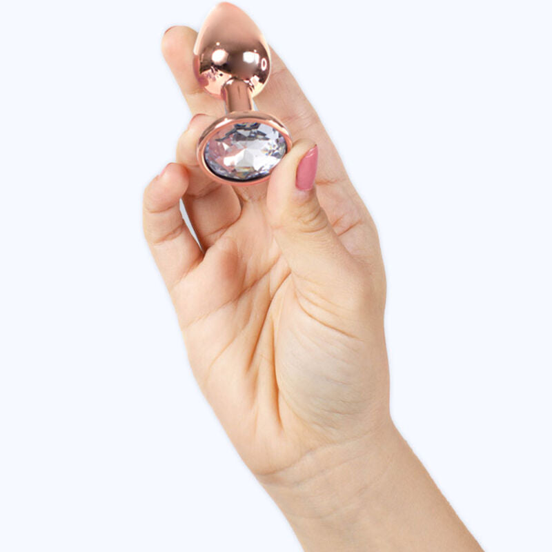 Plug Anal de Metal Rosa Gold - SECRETPLAY - Tamanho S 7 cm