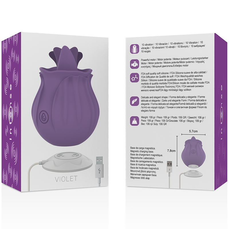 Estimulador de clitóris com língua - INTENSE - base magnética