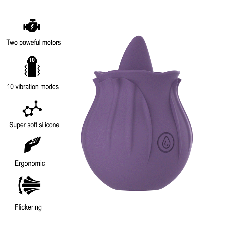 Estimulador de clitóris com língua - INTENSE - base magnética