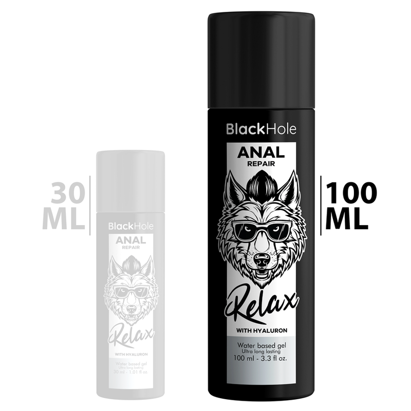Lubrificante Anal Dilatador, Relaxante e Reparador com Ácido Hialurónico - Black Hole