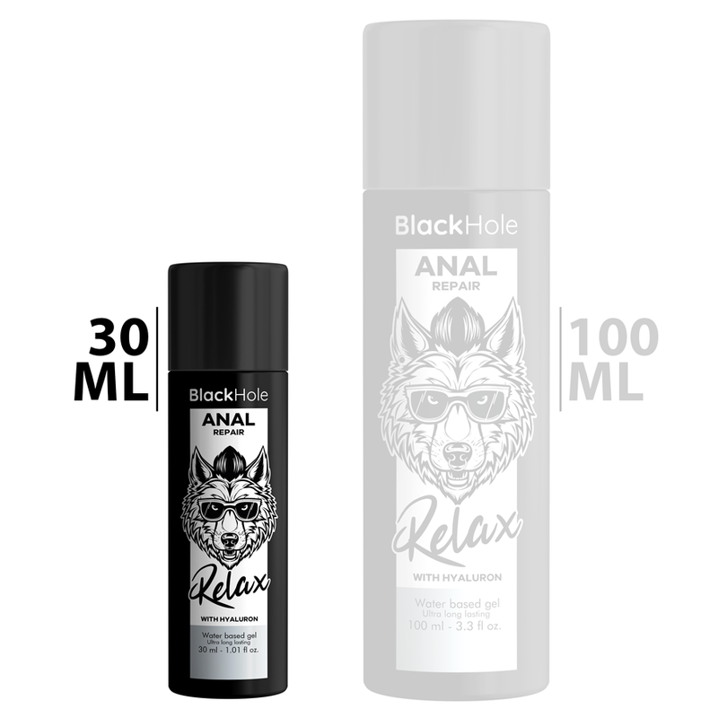 Lubrificante Anal Dilatador, Relaxante e Reparador com Ácido Hialurónico - Black Hole