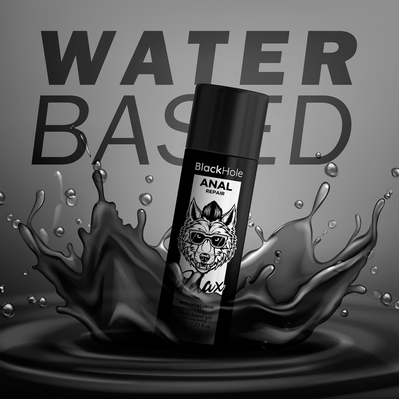 Lubrificante Anal Dilatador, Relaxante e Reparador com Ácido Hialurónico - Black Hole