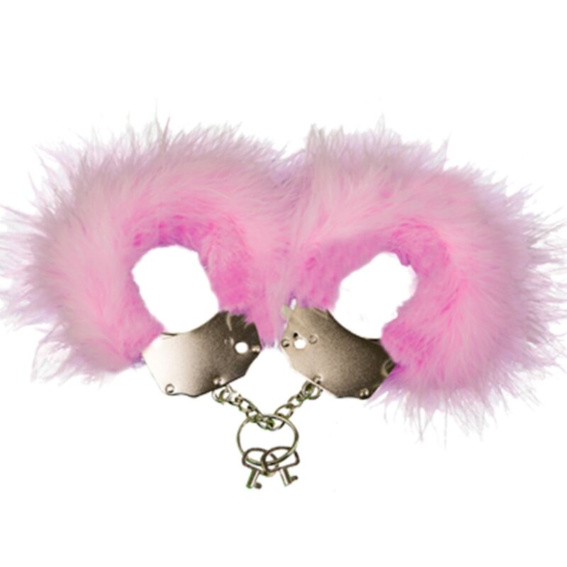 Algemas de metal com plumas rosa - ADRIEN LASTIC