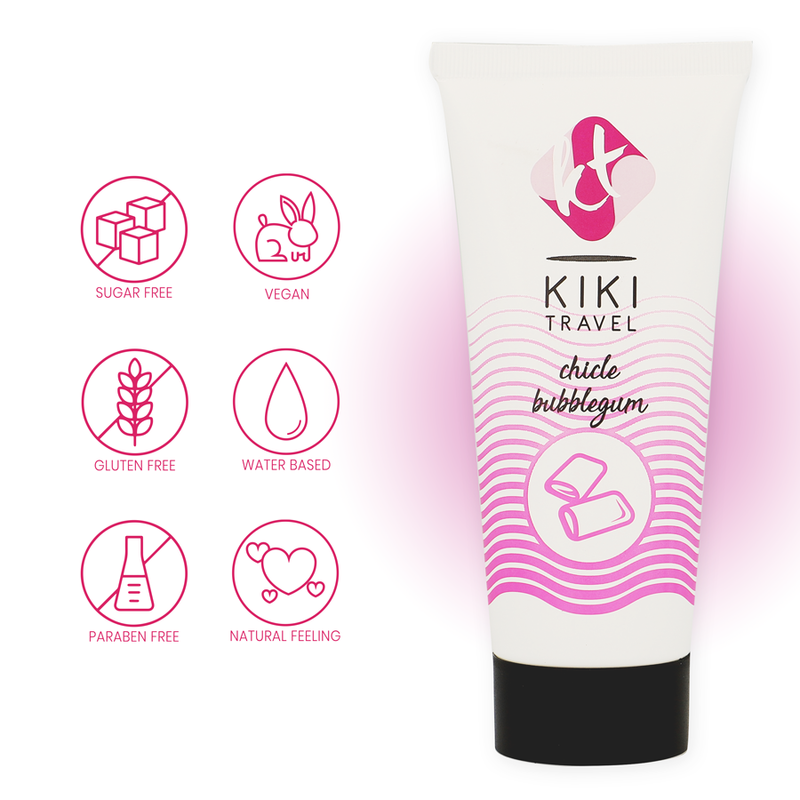 Lubrificante com saber a chiclete - KIKÍ TRAVEL - 50 ML