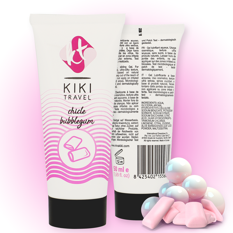 Lubrificante com saber a chiclete - KIKÍ TRAVEL - 50 ML