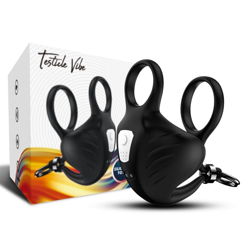 Anel Manta Vibrador Testículos Negro - ARMONY
