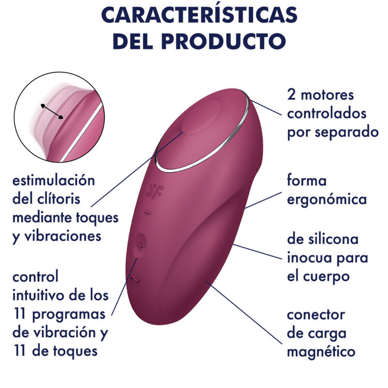 Vibrador Lay-on SATISFYER - TAP & CLIMAX 1
