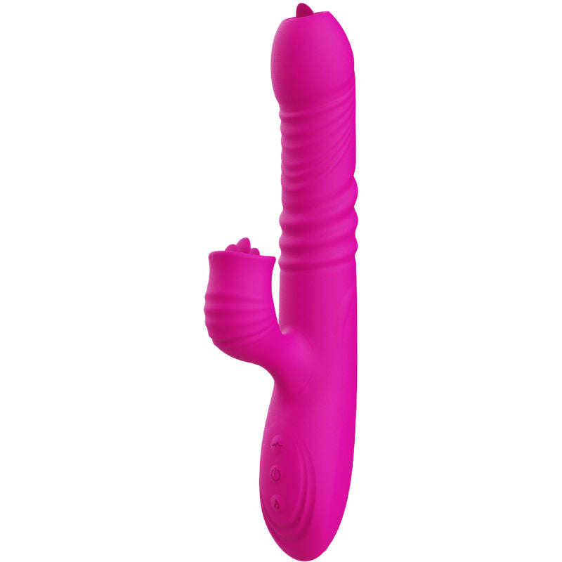 Vibrador Multifuncional dupla língua efeito calor Fanny - ARMONY