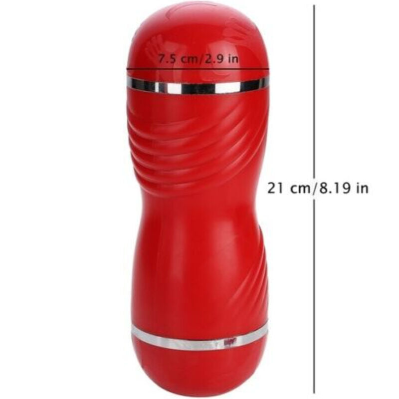 Masturbador para homem duplo Vagina e boca vermelho - ARMONY