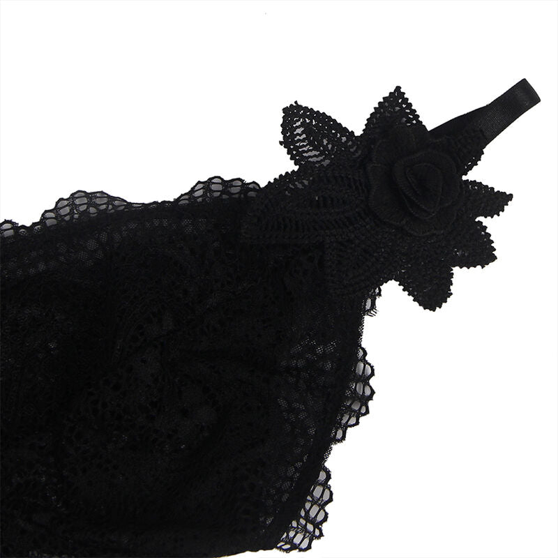Babydoll em Tule com Detalhe em Renda e Flor - SUBBLIME