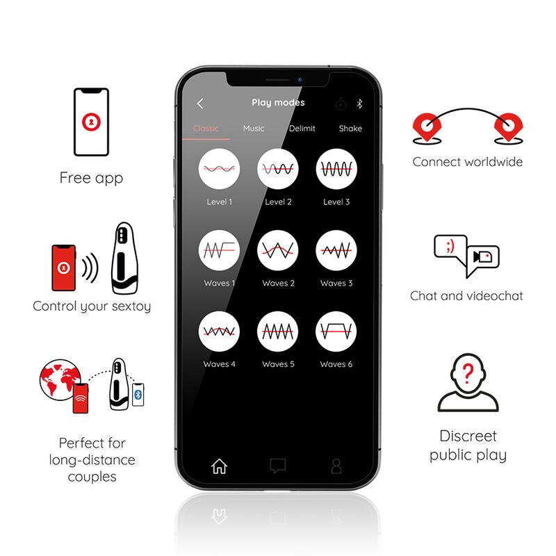 Masturbador Masculino de compressão e vibração ONINDER - SEOUL - APP GRATUITA
