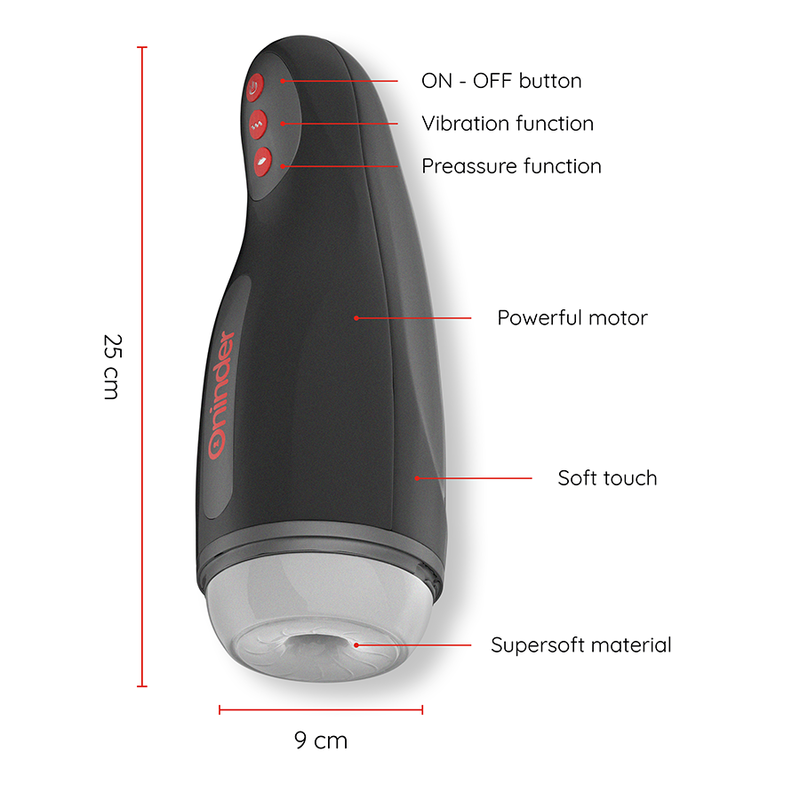 Masturbador Masculino de compressão e vibração ONINDER - SEOUL - APP GRATUITA