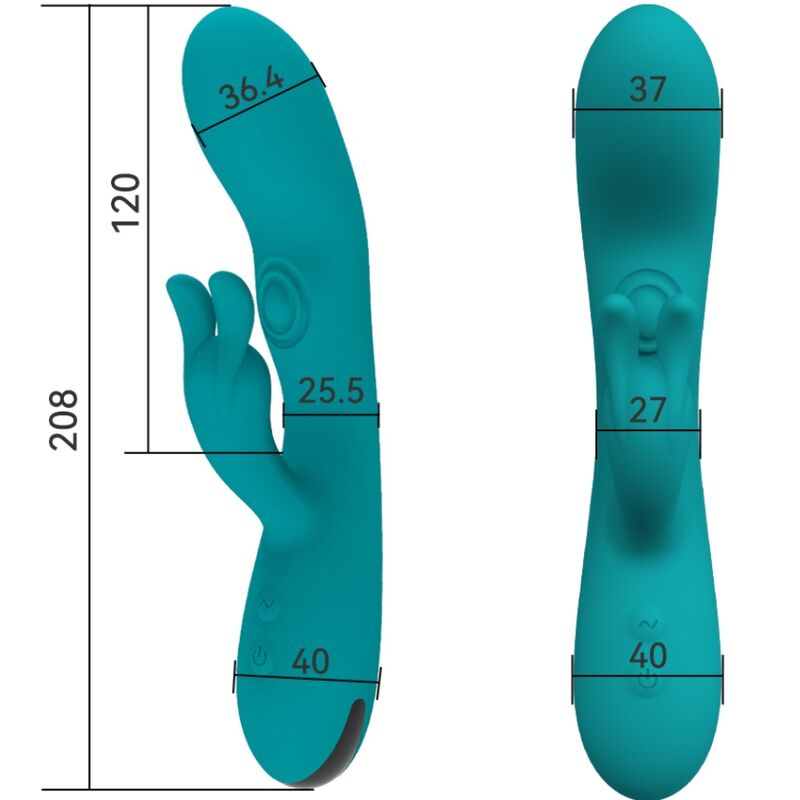 Vibrador coelho Dancing Bunny 10 Velocidades Verde - ARMONY