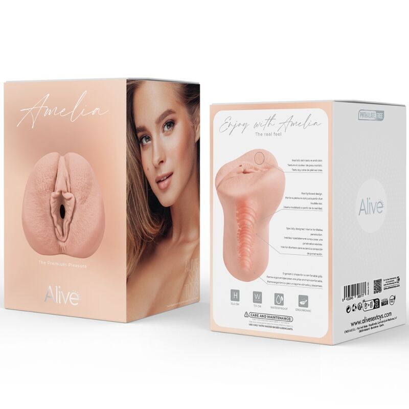 Masturbador Masculino Vagina Super Realístico Natural Amélia - ALIVE