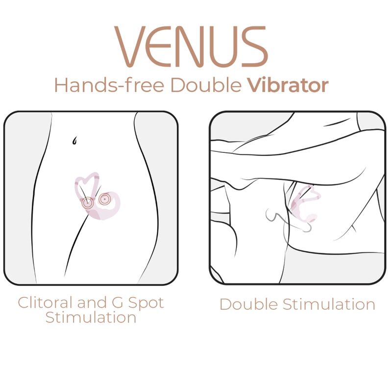 Estimulador duplo de clitóris e ponto G Vénus Rosa- ADRIEN LASTIC - App Gratuita