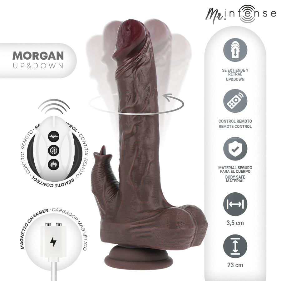 MORGAN MR INTENSE – Dildo Realístico com Movimento Up & Down e Controlo Remoto