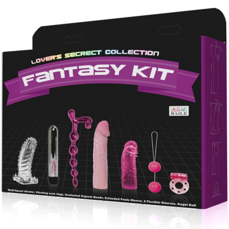 Kit Fantasia Lovers Secret Collection com 7 Peças para Prazer a Dois - BAILE