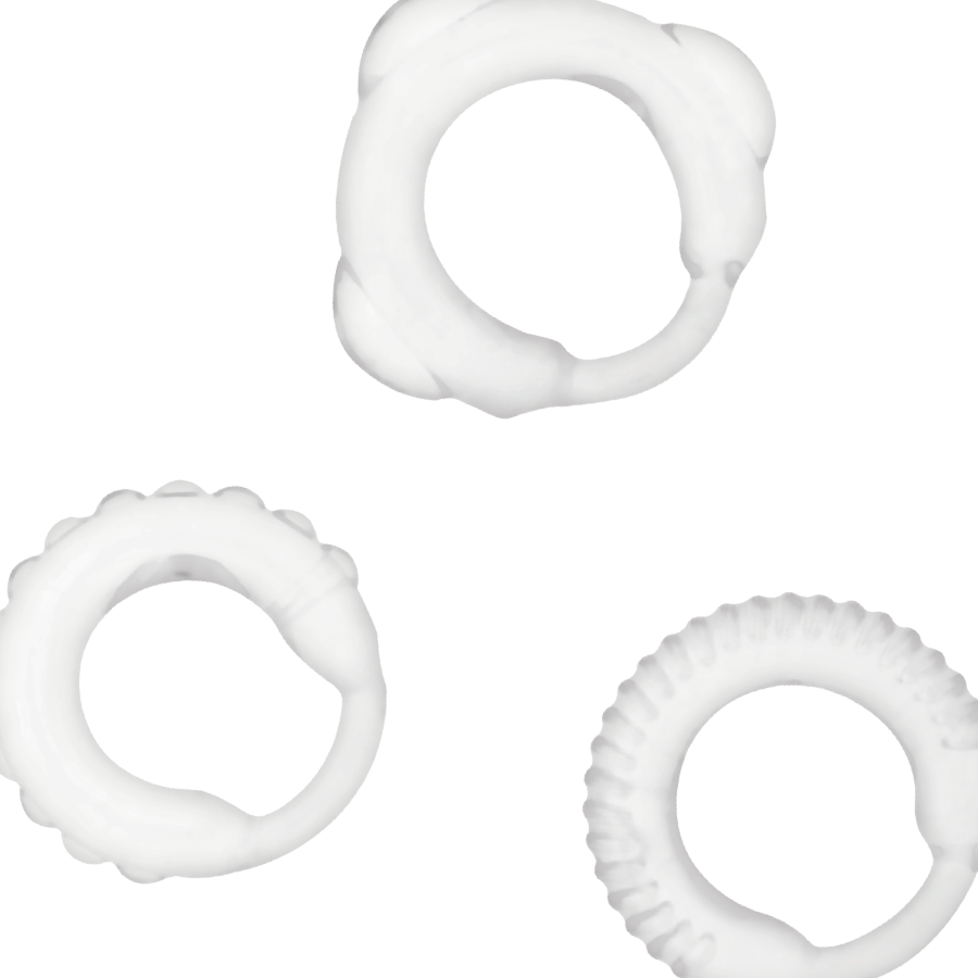 Conjunto de 3 anéis penianos ADDICTED TOYS C-RING - sentimentosocultos