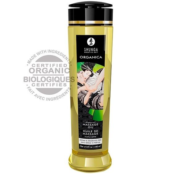Óleo de Massagem Orgânico Natural 240 ml - Shunga
