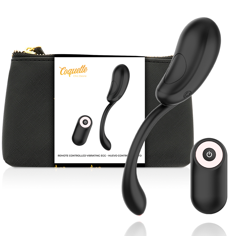 Bala Vibradora com controlo remoto recarregável COQUETTE CHIC DESIRE- Preto - sentimentosocultos