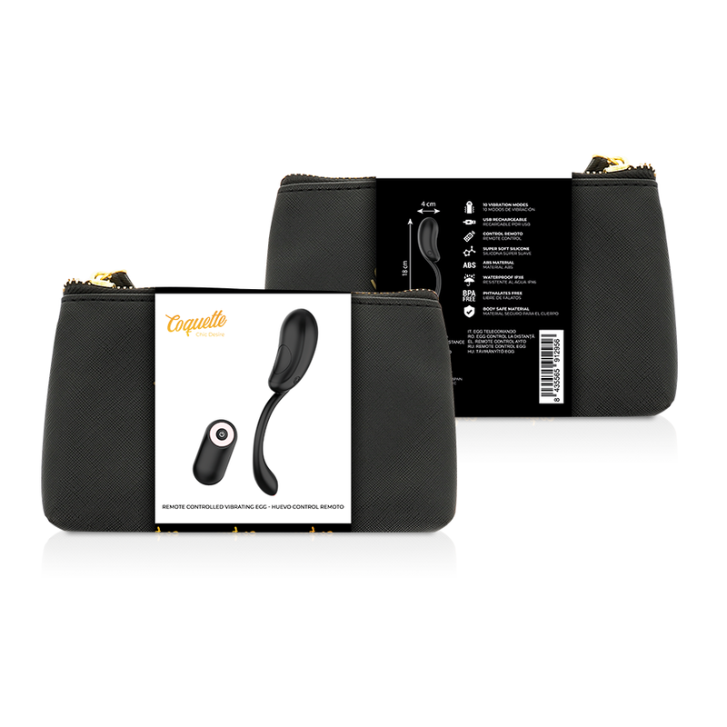 Bala Vibradora com controlo remoto recarregável COQUETTE CHIC DESIRE- Preto - sentimentosocultos