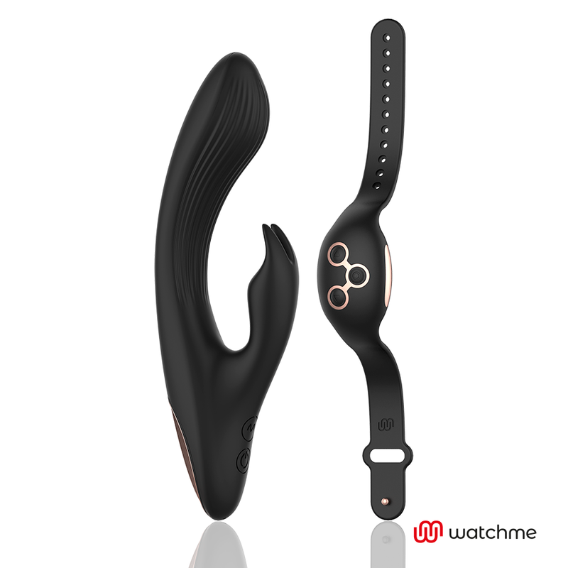 Vibrador Rabbit com controlo remoto Tecnologia Watchme Negro/Gold - ANNE'S DESIRE
