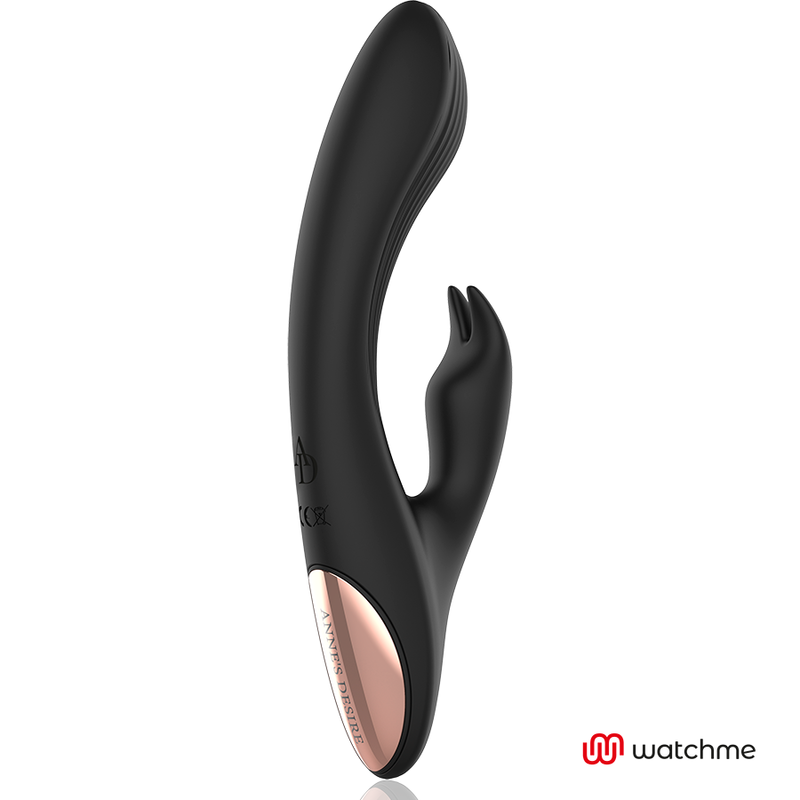 Vibrador Rabbit com controlo remoto Tecnologia Watchme Negro/Gold - ANNE'S DESIRE
