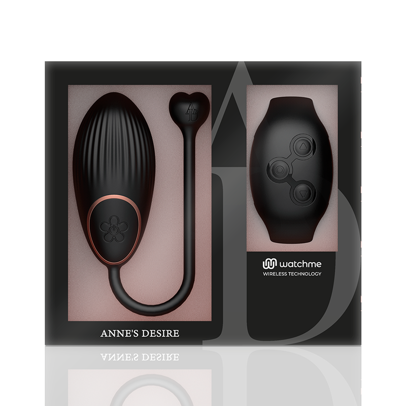 Ovo Vibrador com Controlo Remoto e Tecnologia Watchme Negro - ANNE'S DESIRE