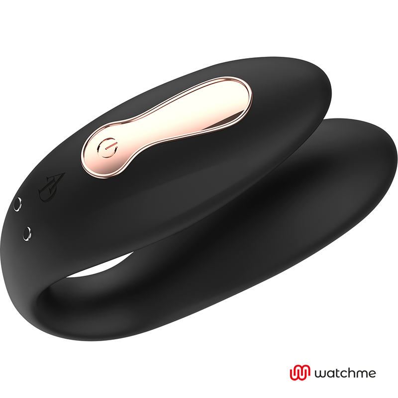 Vibrador de Casal Prazer duplo com tecnologia Watchme Negro/gold - ANNE'S DESIRE