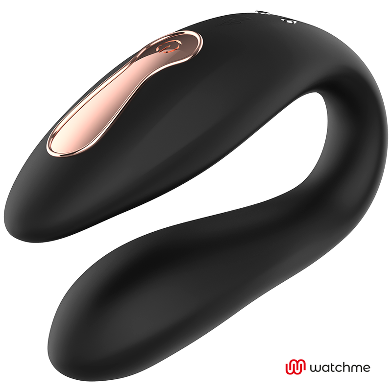 Vibrador de Casal Prazer duplo com tecnologia Watchme Negro/gold - ANNE'S DESIRE
