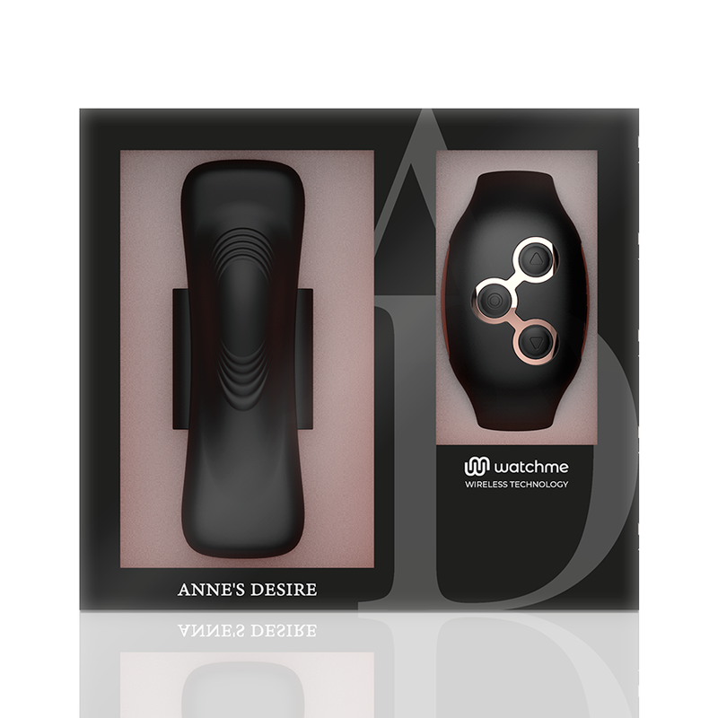 Vibrador de Cuecas Panty Pleasure com tecnologia Watchme Negro/Gold - ANNE'S DESIRE