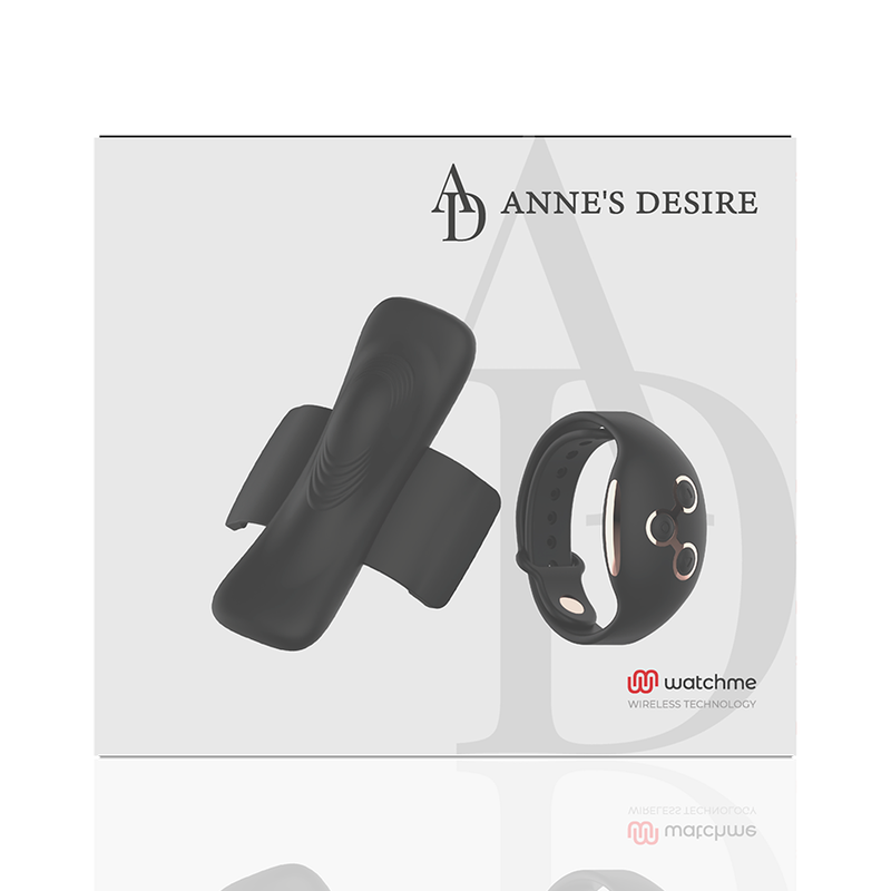 Vibrador de Cuecas Panty Pleasure com tecnologia Watchme Negro/Gold - ANNE'S DESIRE