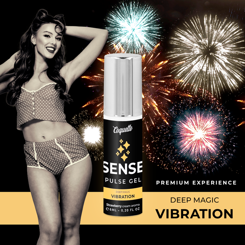 Vibrador Líquido Efeito Calor Sabor a Morango em gel Premium - COQUETTE CHIC DESIRE - 6ml