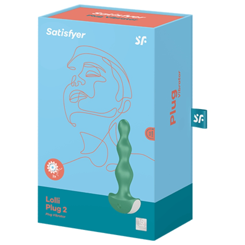 Plug anal vibrador SATISFYER LOLLI PLUG 2 PLUG - Verde - sentimentosocultos