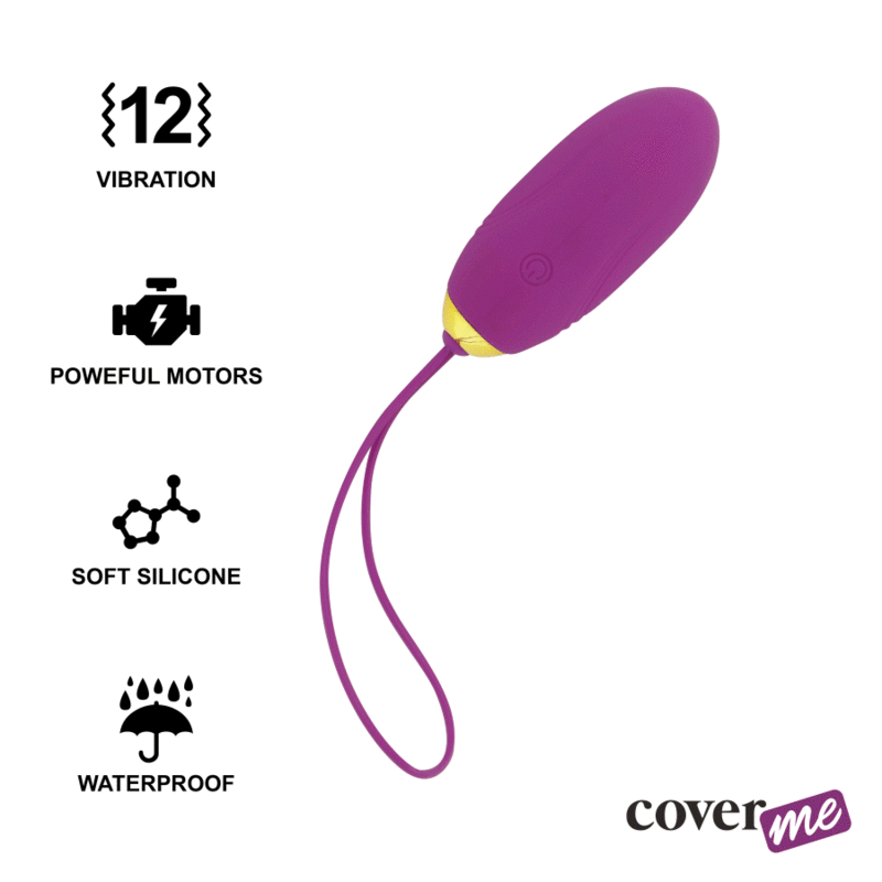 Ovo vibrador COVERME com controlo remoto Lapi- Lilás - sentimentosocultos