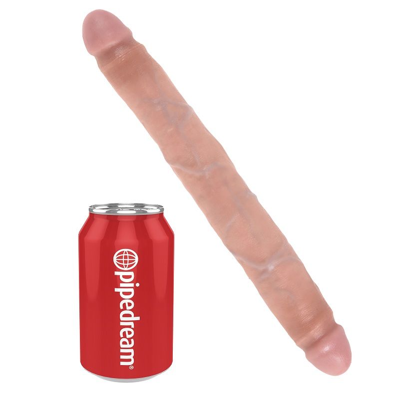 Dildo duplo KING COCK SLIM - 30,50 cm - sentimentosocultos