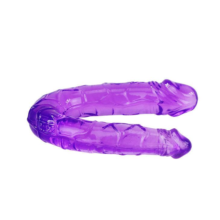Dildo duplo flexível púrpura - sentimentosocultos