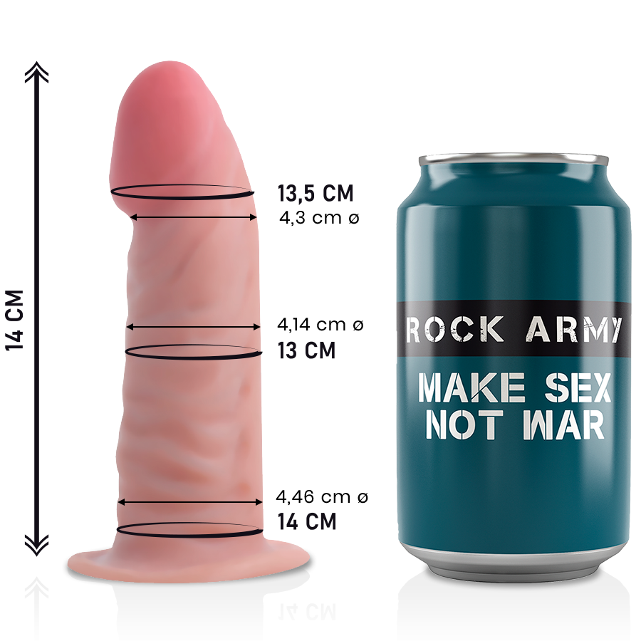 Dildo de densidade dupla ROCKARMY TIGER 14cm - sentimentosocultos