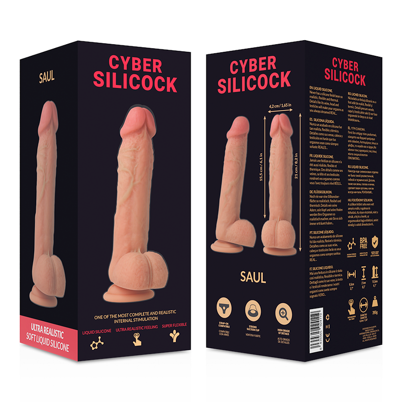 Pénis Realista de silicone soft liquid CYBER SILICOCK SAUL ULTRA - sentimentosocultos