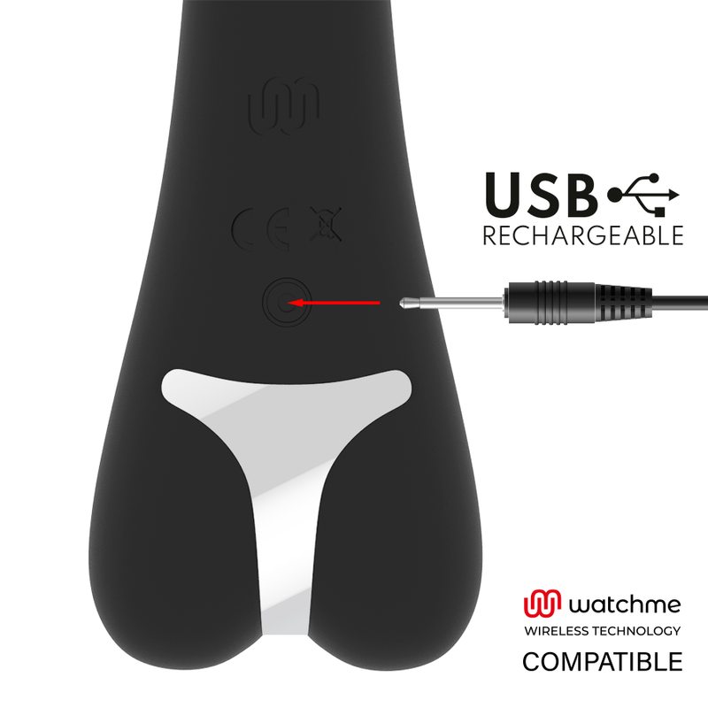 Vibrador Ryan Ponto G/P em Silicone com 10 Vibrações, Recarregável e Resistente à Água - BRILLY GLAM
