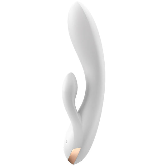 VIBRADOR SATISFYER DOUBLE FLEX com app- BRANCO - sentimentosocultos