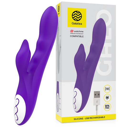 Vibrador compatível com tecnologia sem fio Watchme - GALATEA GALO - Lilás - sentimentosocultos
